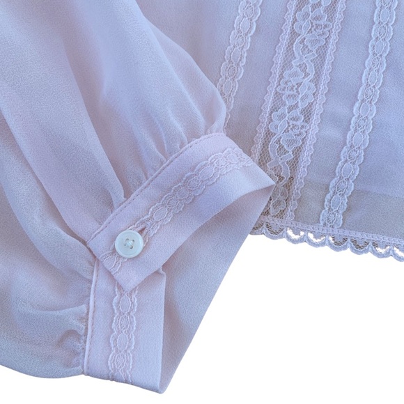 ARITZIA Wilfred Butterfly Blouse in Talc Pink, Size M - Picture 4 of 6